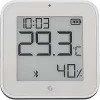 Shelly BLU H&T Display ZB – E-Paper Raumsensor für Temperatur, Luftfeuchte & Licht – Weiß