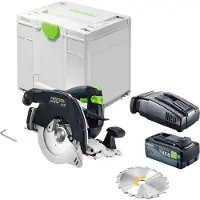 Festool HKC 55 KEB-Basic Akku Handkreissäge 18 V 160 mm Brushless + 1x Akku 8,0 Ah + Schnellladegerät + Systainer