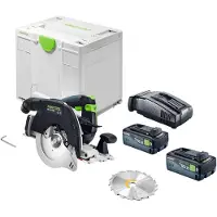 Festool HKC 55 KEB-Basic Akku Handkreissäge 18 V 160 mm Brushless + 2x Akku 8,0 Ah + Schnellladegerät + Systainer