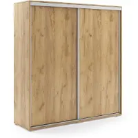 BM-Möbel A15 Schiebetürenschrank - Craft Gold - 100 x 62 x 245 cm