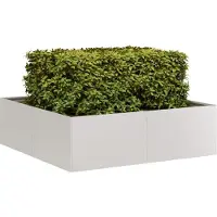 vidaXL Möbel Pflanzkübel 100x100x30 cm Edelstahl - Beete 860812