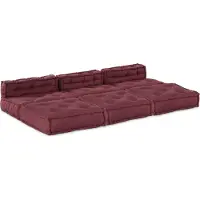 vidaXL 2025 Moderne Modulare Puffs 4 Stk. Kastanienbraun Stoff - Gartenmöbelauflagen Hommie89867