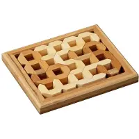 Philos Tricky Numbers Zahlenpuzzle aus Bambus für Denksport ab 8 Jahren