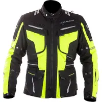 MUGENRACE Aerator Schwarz Fluogelb Wasserdichte Textiljacke Größe S