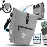 MIVELO - 2in1 Packtasche CAPAX - 25L - Wasserdicht & mit Reflektoren - Schwarz