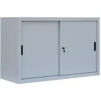LÜLLMANN Schiebetürenschrank Aktenschrank Sideboard aus Stahl grau 75x160x45cm 550130