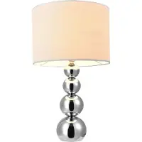 Lux.pro Tischlampe Weiß [43 x Ø 25cm] Tischleuchte Nachttischlampe Leselampe []