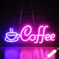 Rosikey Kaffee Neon Wandleuchte Led Wand Deko Neon Schild Licht Neonlicht Nachtlicht Für Kaffee Bar Wanddekoration Cafe Restaurant Schaufenster