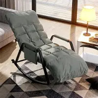 Home Nature Wohnkonzept Schaukelsessel Schaukelstuhl Sonnenliege Liegestuhl verstellbar Relaxsessel Schwingsessel für Wohnzimmer Balkon Gartenliege Schauelliege Relaxliege