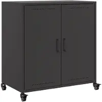 vidaXL Sideboard Schwarz 68x39x72 cm Stahl