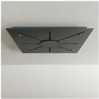 S.luce Modular 80 XL Mehrfach Hängeleuchten-Baldachin Schwarz Rund