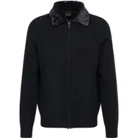 Bugatti Strickjacke mit unechtem Fellkragen