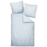 Janine Wendebettwäsche Karo Streifen modern classic Kissenbezug einzeln 80x80 cm | perlblau - blau