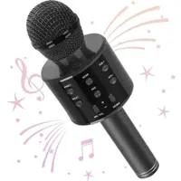 Wisam WS-858 Wireless Hifi Speaker Bluetooth Karaoke Mikrofon Schwarz | Gr.: onesize