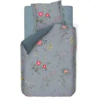 Pip studio Perkal-Bettwäsche-Set "Fleur Grandeur" in Grau | Gr.: 40 x 80 cm