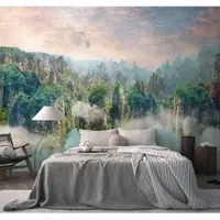 Living Walls Fototapete "THE WALL III Landschaft Tapete Motivtapete Berge Natur" matt glatt Vliestapete Himmel für Schlafzimmer Küche Wohnzimmer Landschaft Design