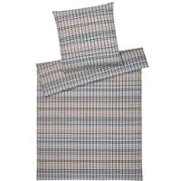 Elegante Soft-Flanell Bettwäsche Aberdeen anthra mauve Kissenbezug einzeln 80x80 cm - bunt