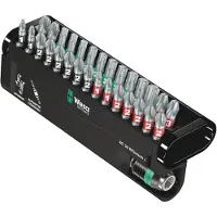 Wera 05057430001, 30 Stück(e), Phillips, Pozidriv, Torx, PH 1, PH 2, PH 3, PZ 1, PZ 2, PZ 3, TX10, TX15, TX20, TX25, TX30, TX40, Stahl