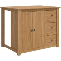 vidaXL Küchentrolley mit Tür PANAMA 2 pcs Honigwachs 112 x 77 x 90 cm