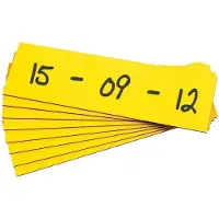 Eichner Magnet-Lagerschild, zur Beschriftung mit Permanent-Markern, Kennzeichnung von Regalen, Behältern, magnethaftenden Flächen, Größe 30 x 75 mm, Gelb, Verpackungseinheit: 1 P/100