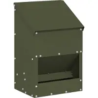 Syfax Hühnerfütterer Olive Grün 21 x 16 x 33 cm Kaltgewalzter Stahl