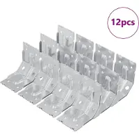 Syfax Halterung 12 pcs Zink-beschichtet 106 x 55 x 1,5mm Stahl