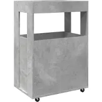 vidaXL Barwagen Betongrau 60x39,5x89 cm Holzwerkstoff