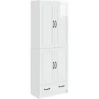 Syfax Schrankset 2 pcs Hochglanz Weiß Holzwerkstoff