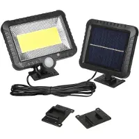 Macleans Solar LED Strahler mit Bewegungssensor Flutlichtstrahler Solar Wandleuchte Dämmerungssensor Solarleuchte IP44 5W 400 Lumen 6000K Kaltweiß
