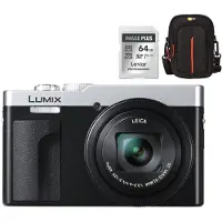 Panasonic Lumix DC-TZ99 Silver/Black + Lexar 64GB SDXC + Case Logic DCB-313