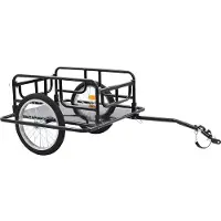 vidaXL Fahrradanhänger 130x73x48,5 cm Stahl Schwarz