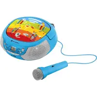 GoGen Radiorekorder für Kinder Déco Spieler blau mit Karaoke, Bluetooth, USB, MP3