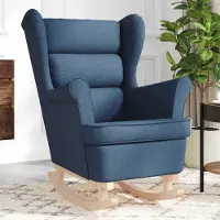 Prolenta Maison Exclusive - Schaukelsessel Blau 74x90x102 cm Stoff