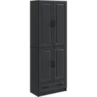 Syfax Schrankset 2 pcs Schwarz Holzwerkstoff