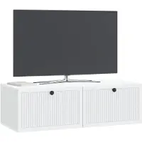 vidaXL Wandmontierter TV-Schrank Weiß 98 x 41 x 30 cm Holzwerkstoff