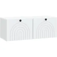 vidaXL Wandmontierter TV-Schrank Weiß 78,5 x 31 x 30 cm Holzwerkstoff