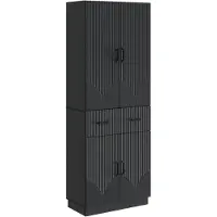 Syfax Schrankset 2 pcs Schwarz Holzwerkstoff