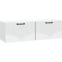 vidaXL Wandmontierter TV-Schrank Weiß 98 x 31 x 30 cm Holzwerkstoff