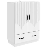 vidaXL Sideboard Weiß 66 x 34,5 x 92 cm Holzwerkstoff