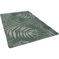 Snapstyle In- & Outdoor Teppich Beidseitig Newport Blätter Grün, Größe:100x400 cm
