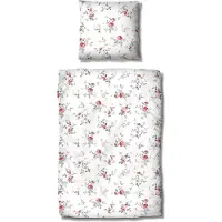 TRAUMSCHLAF Feinflanell Bettwäsche Vintage Rose 240x220 cm + 2x 80x80 cm