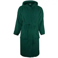The One Towelling - Morgenmantel für Herren/Damen Unisex, mit Kapuze (Dunkelgrün)