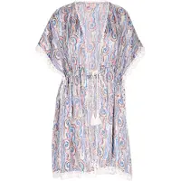 IZIA Kimono Damen Blau Mehrfarbig
