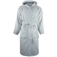 The One Towelling - Morgenmantel für Herren/Damen Unisex, mit Kapuze (Silbergrau)