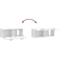 vidaXL Wandmontierter TV-Schrank Weiß 78,5 x 31 x 30 cm Holzwerkstoff