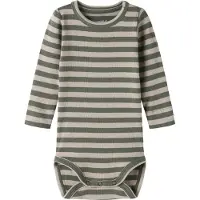 Name it Body l/ä - Rib - Noos - NbnBanio - Dusty Olive/Reines Ba - - 50 - Body L/Ä