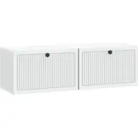 vidaXL Wandmontierter TV-Schrank Weiß 98 x 31 x 30 cm Holzwerkstoff