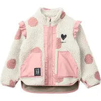 Liewood Fleecejacke - Teddy - Noam - Spot Dot Sandy/Rose Blush M - - 8 Jahre (128) - Fleecejacken
