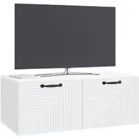 vidaXL Wandmontierter TV-Schrank Weiß 78,5 x 41 x 30 cm Holzwerkstoff