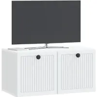 vidaXL Wandmontierter TV-Schrank Weiß 59,5 x 31 x 30 cm Holzwerkstoff